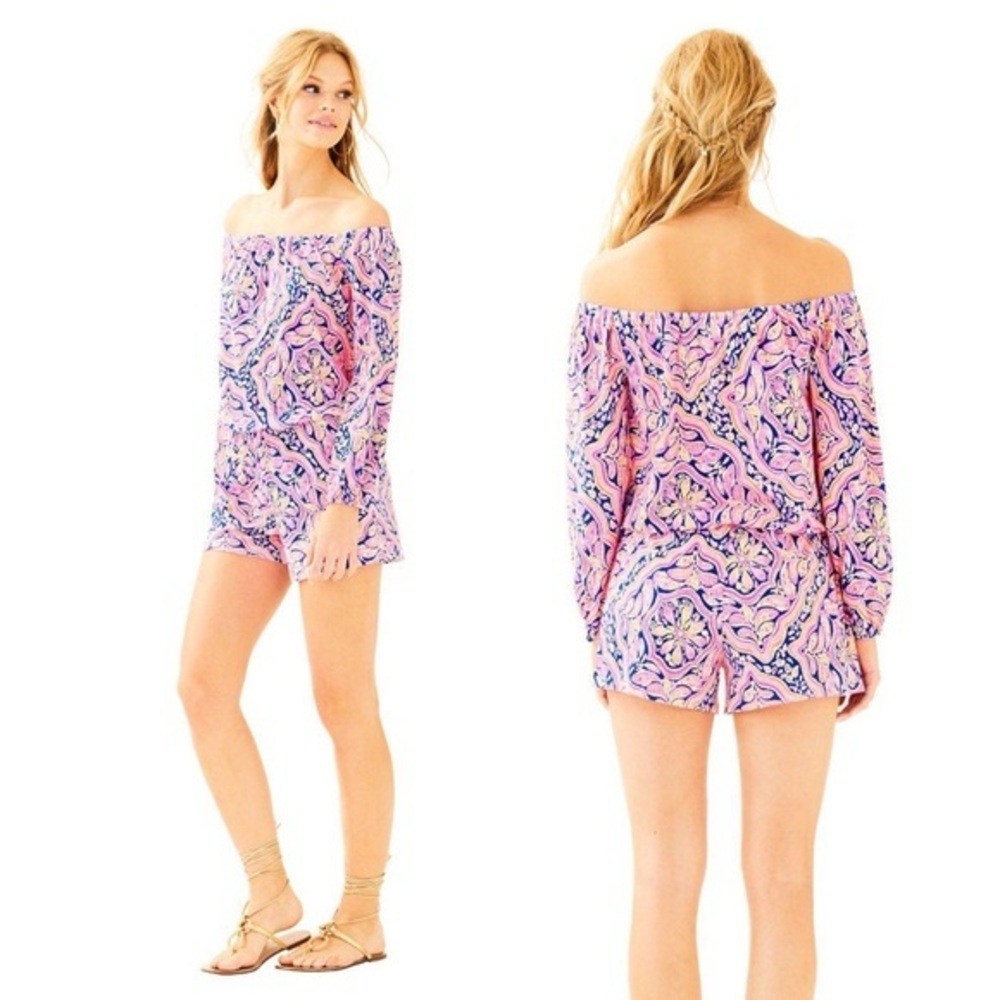 Lilly Pulitzer Lana Can’t Resist Off Shoulder Romper